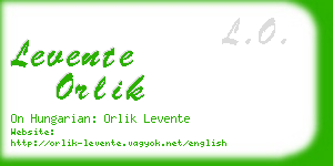 levente orlik business card